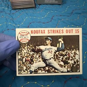 Sandy Koufax baseball card
